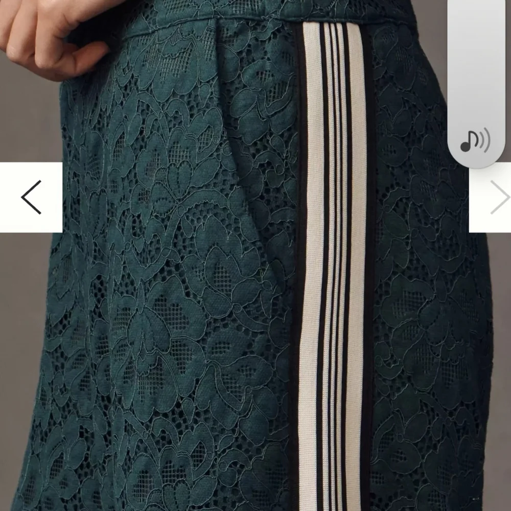 Maeve Dark Green Lace Track Pants - Picture 2 of 6